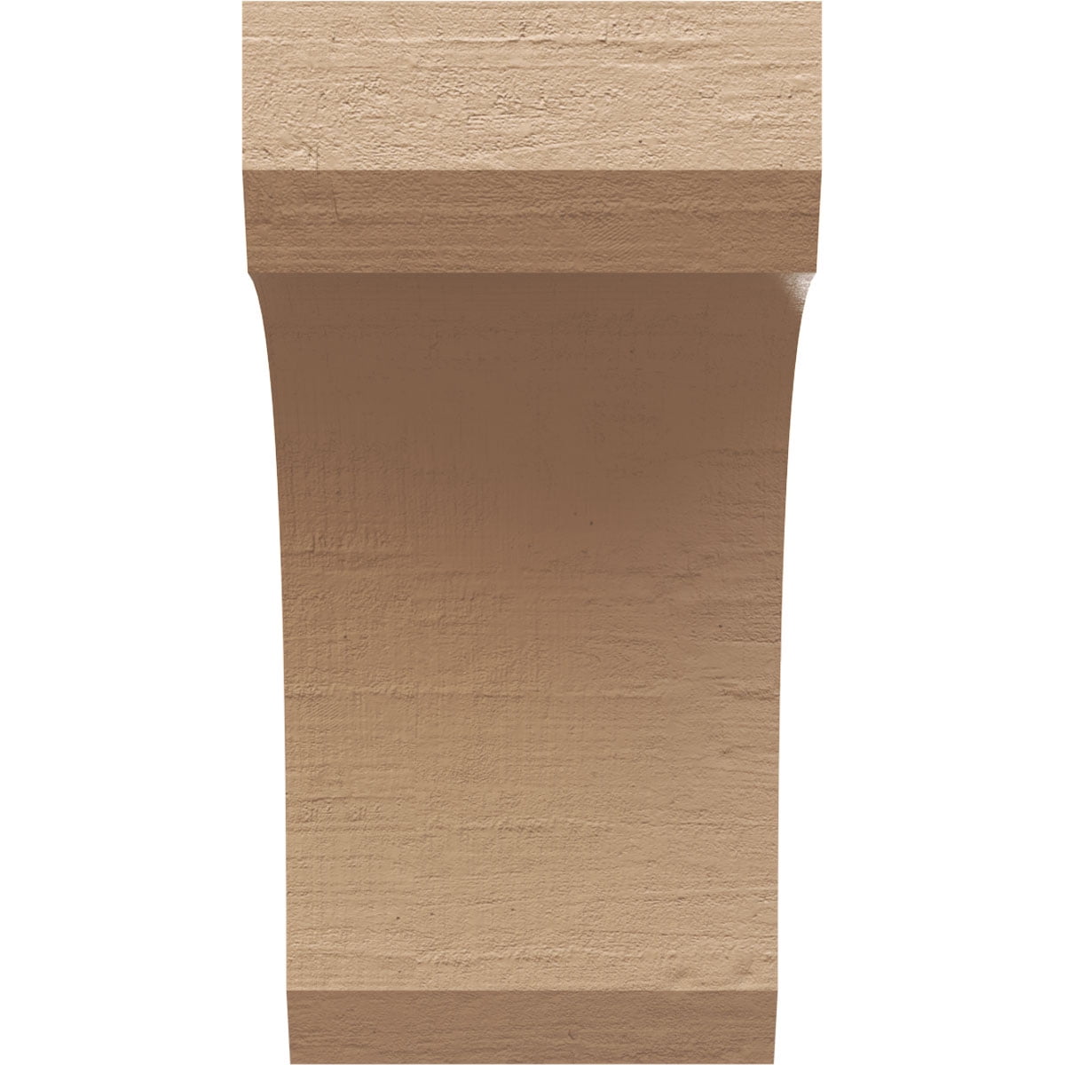 8"W x 8"D x 16"H Wide Legacy Rough Cedar Woodgrain TimberThane Corbel, Primed Tan