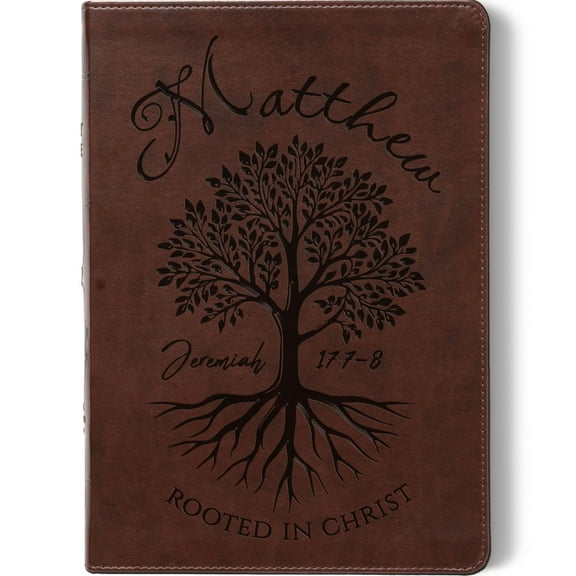Personalized ESV Wide-Margin Bible, Rooted in Christ Tree Design, Custom Name Engraved, Christian Gift, Bible Gifts