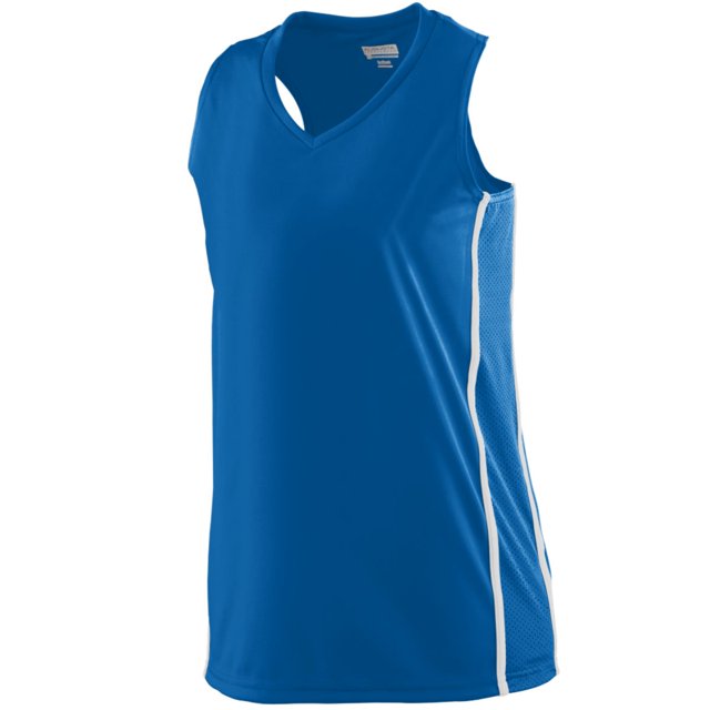 Augusta GRLS RACHA GANADORA RACERBACK ROY/WHI L Augusta 00784371563189