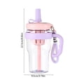 thumbnail image 3 of 50oz Clear Plastic Tumblers with Lids and Straws, Summer Cute Large Capacity Ice Bully Cup with Carrying Cord, Leaks Proof Cup with Tea Infuser, Reusable Travel Mug for Camping, Sports, Office, 3 of 6