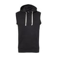 thumbnail image 2 of Adult Triblend Fleece Sleeveless Hooded Sweatshirt - BLACK - M, 2 of 3