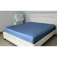 thumbnail image 4 of DNG Creations 5 Piece Zipper Sheet Set - Include (1 Elastic Fitted Sheet , 1 Base Sheet has Zipper, 1 Flat Sheet And 2 Pillowcase) 24 Inch Deep Pocket ( Solid Medium-Blue - California King ), 4 of 7