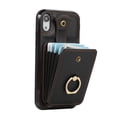 thumbnail image 6 of Wallet Case for iPhone XS/X, Kickstand Ring Holder Premium PU Leather Case with Crossbody Strap,Card Holder Slot Money Pocket 360°Rotation Metal Ring Grip Kickstand Cover,Black, 6 of 9
