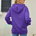 thumbnail image 4 of Penkiiy Chandails à Capuche pour Femmes Chandail à Manches Longues Imprimé Col Rond avec Capuche et Polaire Violet Y2K Vêtements, 4 of 4