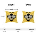 thumbnail image 4 of Yellow Bee Pillow Covers 18x18 Set of 2, Bee Summer Honeycomb Farmhouse Decorations Throw Pillow Covers Beehive Honeybee Seasonal Outdoors Decorative Linen Cushion Case for Couch Sofa Home, 4 of 6