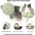 thumbnail image 2 of Cat Cone Collar,Cute Waterproof Cat Recovery Collar,Anti-Bite Lick Wound Healing Safety Elizabethan e Collar for Cats,Green Flower All-Season Style, 2 of 6