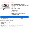 thumbnail image 2 of Left Turbocharger Up Line Kit - Compatible with 1994 - 1997 Ford F-350 7.3L V8 1995 1996, 2 of 2