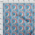 thumbnail image 3 of oneOone Viscose Jersey Turquoise Blue Fabric Asian Tie And Dye Dress Material Fabric Print Fabric By The Yard 60 Inch Wide, 3 of 4