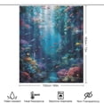thumbnail image 2 of Mermaid Glitter Fish Scale Girls Waterproof Polyester Quick-Drying Shower Curtain for Bathroom with 12 Hooks, 2 of 6