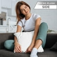 thumbnail image 5 of 22" x 22" Throw Pillow - White Dandelion: 2 PCS / 4 Sided. Luxurious Premium Down Alternative Fill w/ Reversible Cover Microsuede/Microplush Fabric. Fluffy, Beautiful & Supportive. Soft & Comfy., 5 of 9