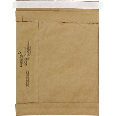 Sealed Air Jiffy Padded Shipping Mailers, Case of 100, Self Seal Heavy Duty Recycled Cushioned Mailing Envelope, #1 - 7.25" x 12", Kraft