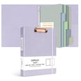 thumbnail image 1 of Carpeta con 3 anillas Ospelelf, tapa dura, vintage, piel, color morado, 1 of 6