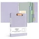 thumbnail image 1 of Carpeta con 3 anillas Ospelelf, tapa dura, vintage, piel, color morado, 1 of 6