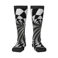 thumbnail image 2 of Picia Women Crew Soft Moisture-wicking Socks 3D Vortex Illusion Pattern Design Cotton Socks, One Size fit All, 2 of 9