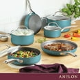 thumbnail image 3 of Anolon Achieve 10 Piece Hard Anodized Nonstick Pots and Pans Set, Teal, 3 of 16