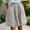 Gray women cotton linen shorts a1, variant on Womens Cotton Linen Shorts Elastic Waist Flowy Solid Casual Mini Skirt Skirtlike Summer Beach Vacation Lounge Trousers Loose Fit Pockets Daily Wear, White M