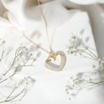 thumbnail image 4 of Rosec Jewels - Pave Diamond Heart Necklace for Wedding - Lab Created Diamond Heart Pendant (Ef-Vs Quality, with Chain), 14K Yellow Gold, 4 of 8