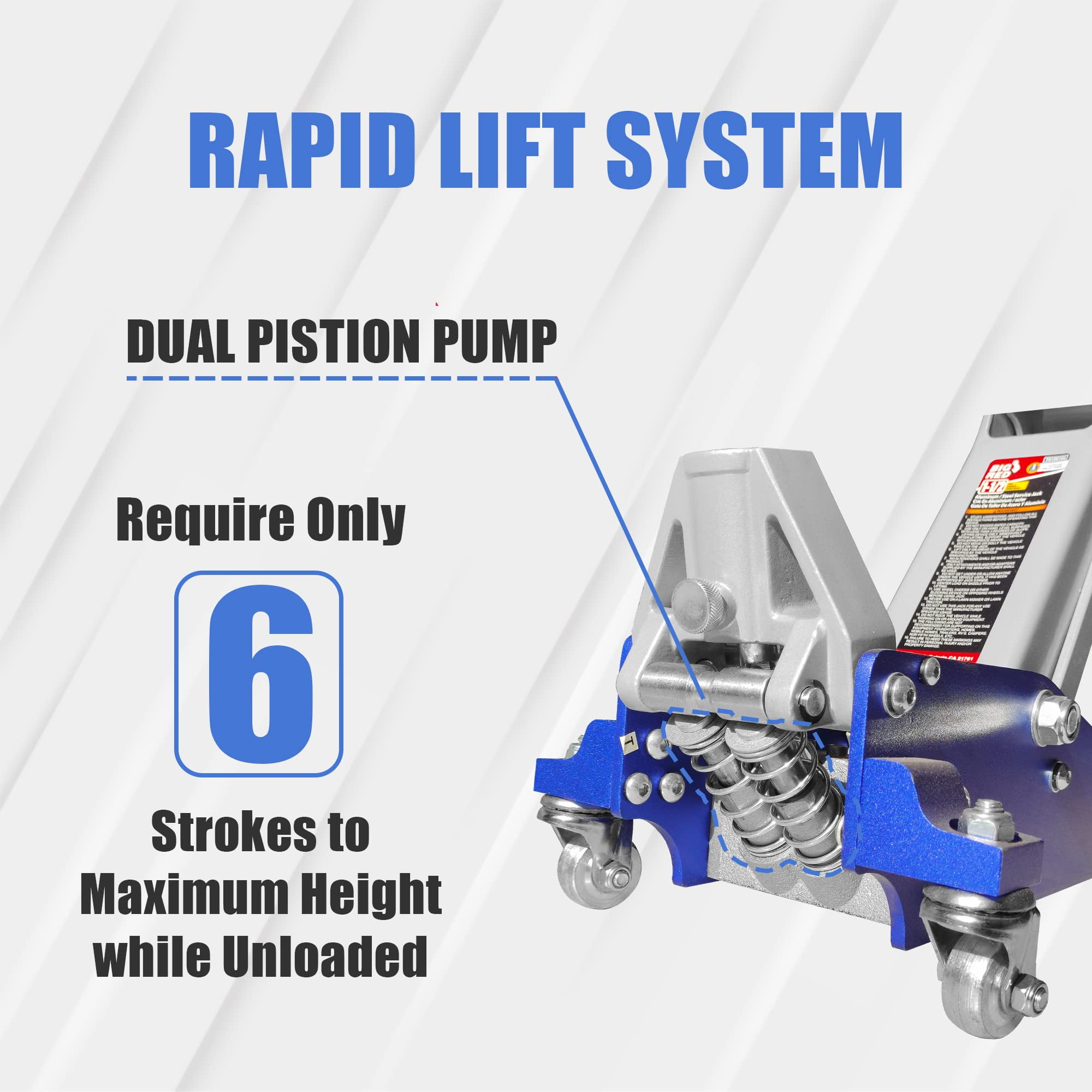 BIG RED 1.5 Ton Racing Floor Jack Torin Hydraulic Low Profile Aluminum and Steel DWT815016L