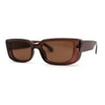 thumbnail image 2 of Womens Mod Square Cat Eye Plastic Fashion Sunglasses All Brown, 2 of 4