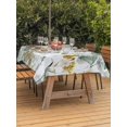 thumbnail image 3 of Outdoor Tablecloth with Umbrella Hole for Patio/Picnic/Party/Camping, Spring Flowers Waterproof Table Cloth Rectangle Table Cover Washable, Country Green Eucalyptus Leaves Rustic Plants (54"x 80"), 3 of 8