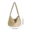 thumbnail image 3 of Bolso Hobo de plumón para mujer, bolso informal ligero, bolso para citas diarias (caqui), 3 of 8