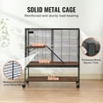 thumbnail image 4 of KFFKFF 39" Rolling Metal Ferret Cage, Spacious 2-Tier Small Animal Habitat with Ramps & Tray, Easy Assembly for Rats, Hamsters, Guinea Pigs, Chinchillas, Squirrels, Hedgehogs, and Rabbits, 4 of 9