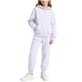 thumbnail image 3 of Vmvidoty Half Zip Drop Shoulder Long Sleeve Tracksuit 2 Piece Activewear Set Sweatsuits Toddler 5-6 Years, 3 of 8
