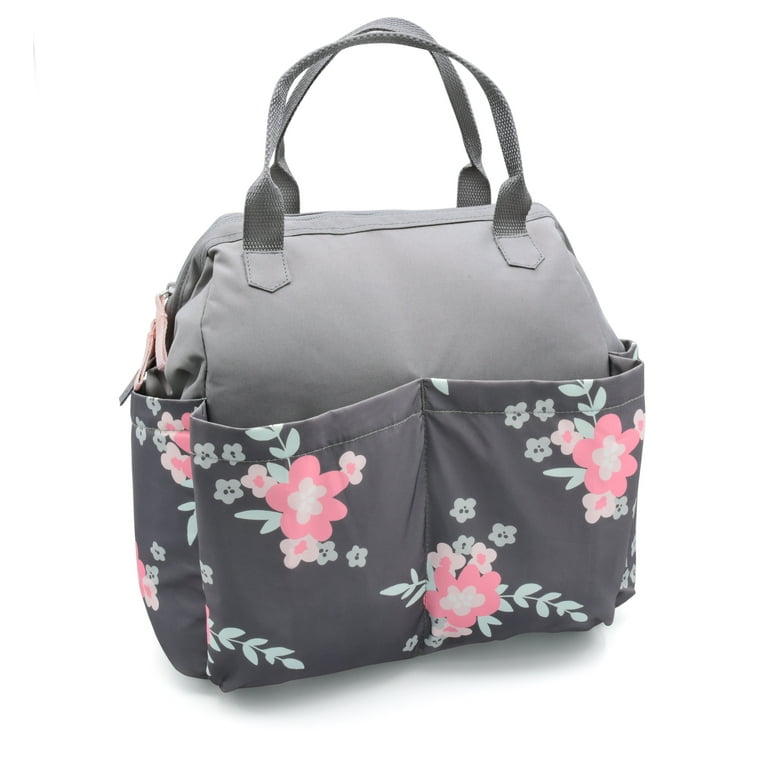 Baby essentials floral wide frame diaper bag backpack 2025