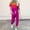 Hot Pink, variant on Frostluinai Sweatsuits Women 2 Piece Outfit Vintage Color Block Tops Elastic Waist Drawstring Jogger Pants Casual Athletic Sets with Pocket