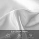thumbnail image 3 of Pillow Cases Standard Size Set of 2 , Satin Pillowcase 20x26 inches, Pillow Covers with Envelope Closure, Breathable,Skin-Friendly(White), 3 of 4