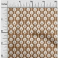 thumbnail image 2 of oneOone Silk Tabby Tawny Brown Fabric Asian Block Sewing Material Print Fabric By The Yard 42 Inch Wide, 2 of 5