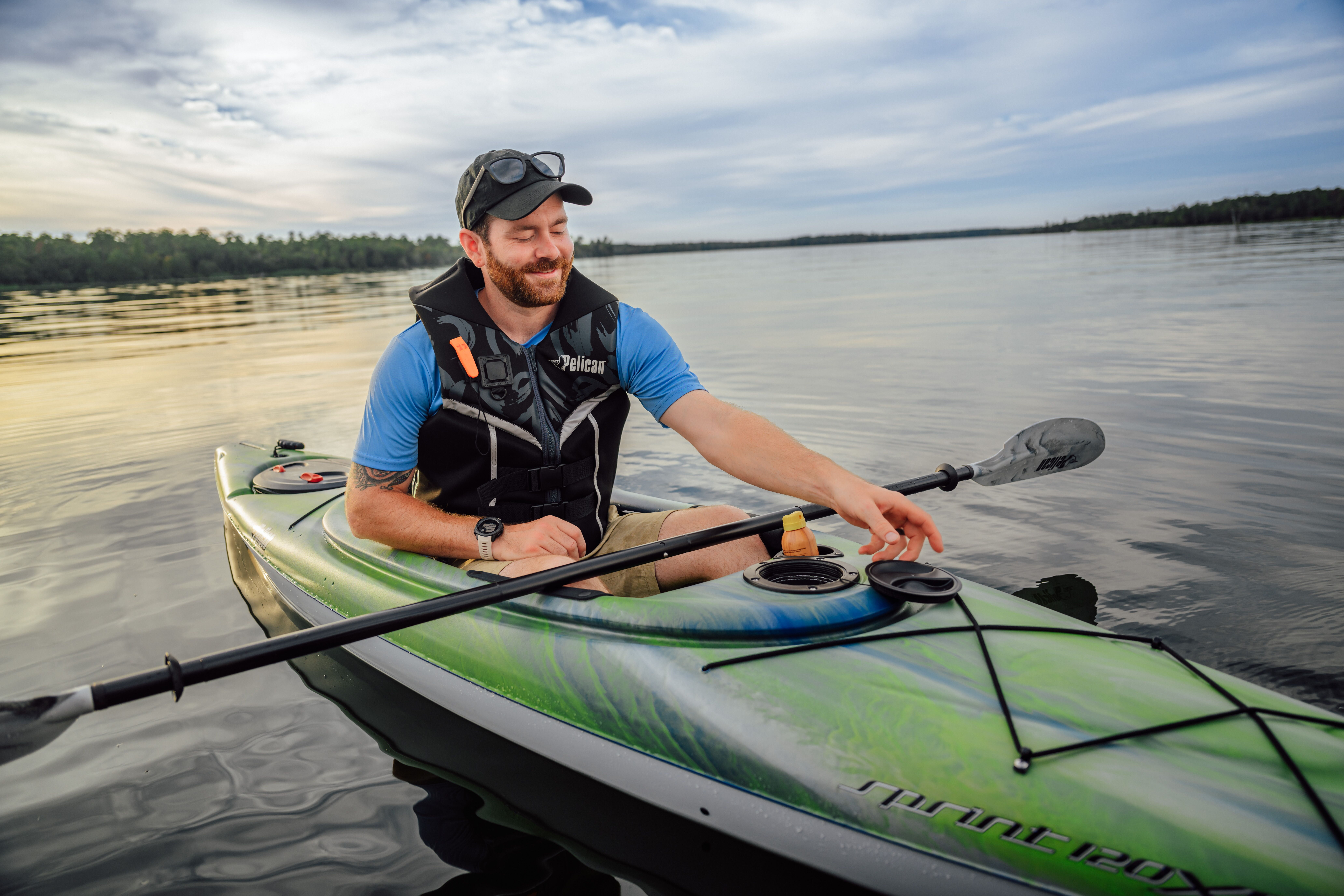 Pelican Sprint 120XR - Sit-in Kayak - Recreational Performance Kayak - Lightweight one Person - 12 ft - Lightning