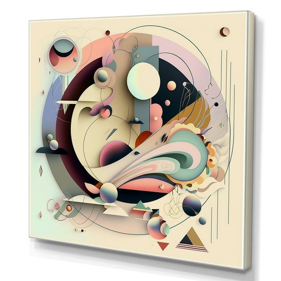 Designart Pastel Art Deco I Canvas Wall Art
