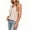 Beige, variant on Women's Tank Top ,Wide Strap V Neck Crinkle ChiffonWith Neckline And Pleated Front For Summer Layering (Blue, XX-Large)