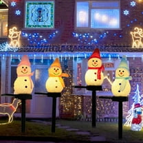 Christmas Decorations Solar Lights Outdoor Garden Decor -Christmas Ornaments Solar Powered Garden Decor B plastic