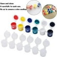 thumbnail image 2 of 40 Strips 240 Pots Empty Paint Pots Strips Mini Clear Storage Containers and 40 Pcs Paint Brushes Painting Arts Crafts, 2 of 5