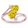 thumbnail image 3 of Star K � 6mm Genuine Citrine Two Double Hearts Bypass Promise Ring, 3 of 9