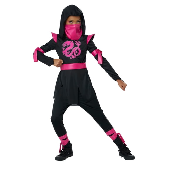 Dragon Ninja, Pink, Halloween Costume for Children, Girls' Size M (7/8), by Way to Celebrate