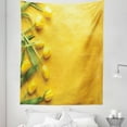 thumbnail image 1 of Yellow Tapestry, Danish Dutch Tulips on Colored Wall Garden Floral Love Lily Herbs Print, Fabric Wall Hanging Decor for Bedroom Living Room Dorm, 5 Sizes, Yellow Green, by Ambesonne, 1 of 1