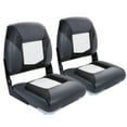 thumbnail image 1 of NORTHCAPTAIN Deluxe White/Charcoal/Black Low Back Folding Boat Seat, 2 Seats, 1 of 6