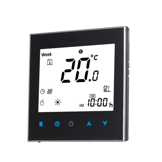 Ounissouiy Termostato de calefacción de caldera de agua/gas digital con conexión WiFi y control de voz Ahorro de energía AC 95-240V 3A Pantalla táctil Electrodomésticos No.05