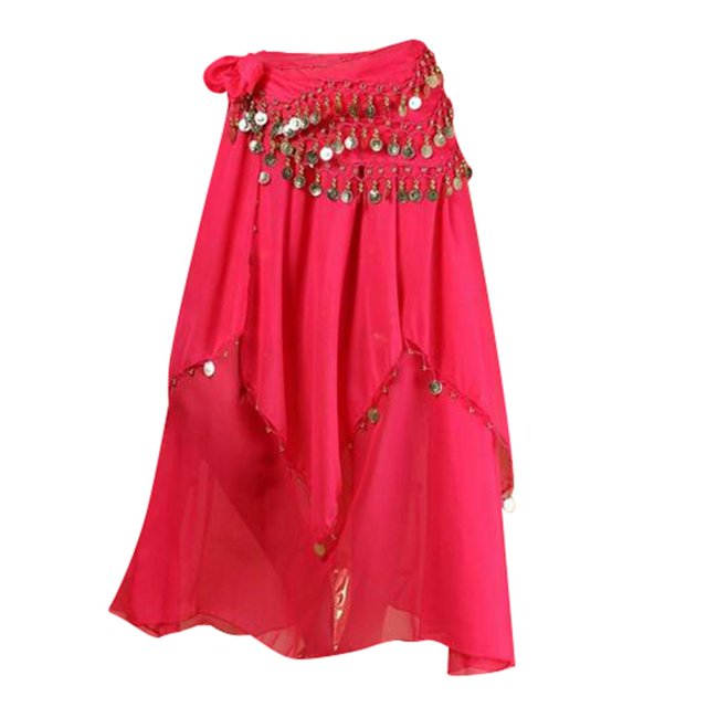 Traje de Danza de Vientre Vonte de Cadera con Lentejues Accesorios de Disfraces Macarena Falda de danza del vientre