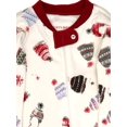 thumbnail image 2 of Burt's Bees Baby Infant Boys Beige Beanie Print Organic Cotton Pajamas 3-6m, 2 of 2
