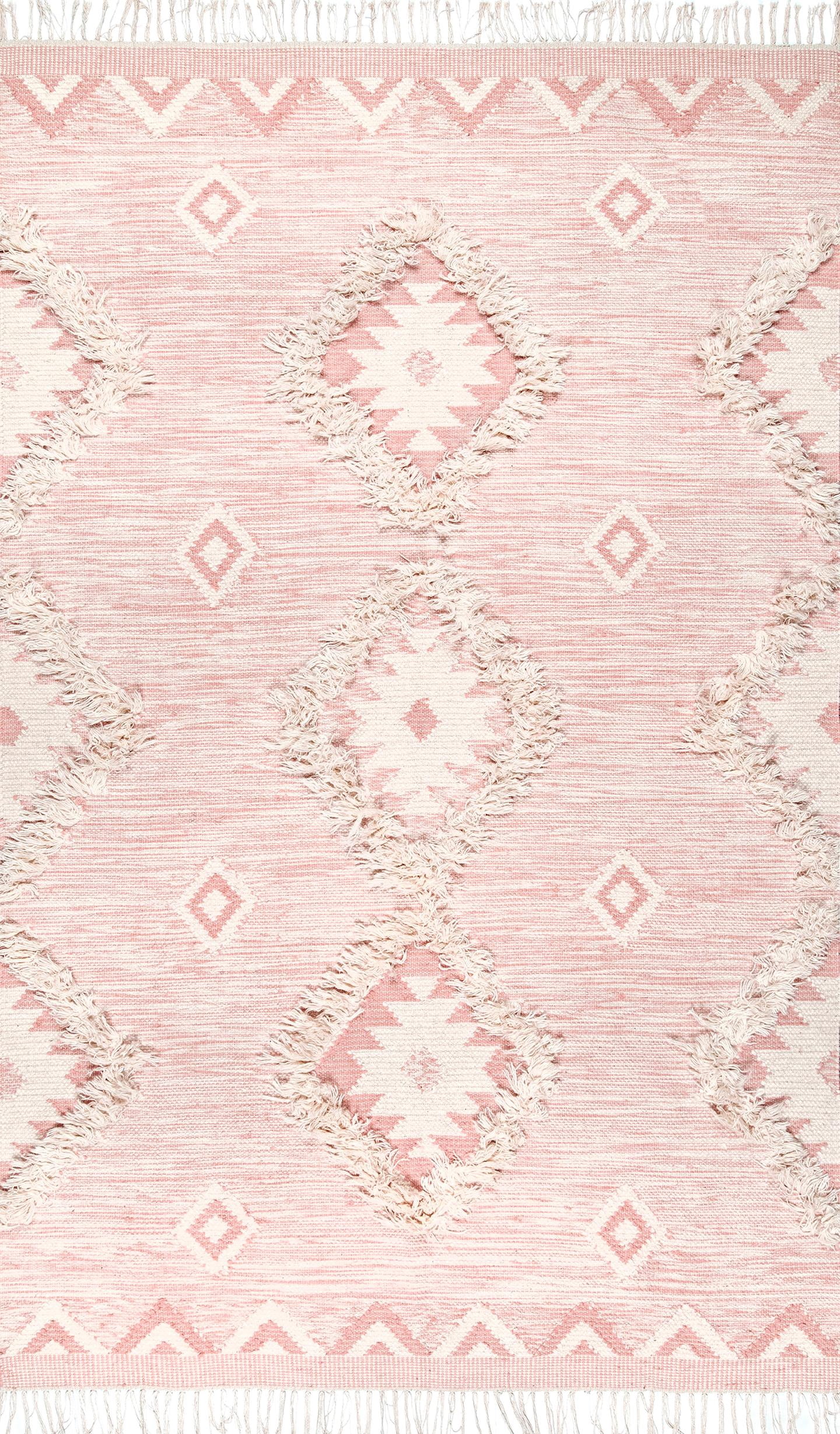 nuLOOM Savannah Moroccan Fringe Area Rug, 6' x 9', Pink