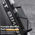 thumbnail image 2 of Cerrar con llave Candado plegable para bicicleta, candado antirrobo para bicicleta eléctrica, patrón de telaraña, candado de seguridad portátil para bicicleta y motocicleta, accesorios para bicicleta, 2 of 8