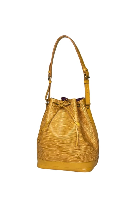 Pre-Owned Louis Vuitton Noe Shoulder Bag, Drawstring Type, Epi Leather, Tassili Yellow, M44009,...