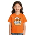 thumbnail image 2 of FUZHIQ Boys Girls Capybara Shirt Kids Cute Graphic Tees Kawaii Animal Print Shirts Funny Capybaras Cartoon Theme Summer Outfits,4-5 Years, 2 of 4
