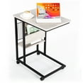 thumbnail image 2 of JJS Side End C Table with Magazine Holder for Sofa Couch Table Snack Table Rustic Brown, 2 of 5