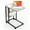 Cement/Black, variant on JJS Side End C Table with Magazine Holder for Sofa Couch Table Snack Table Cement/Black
