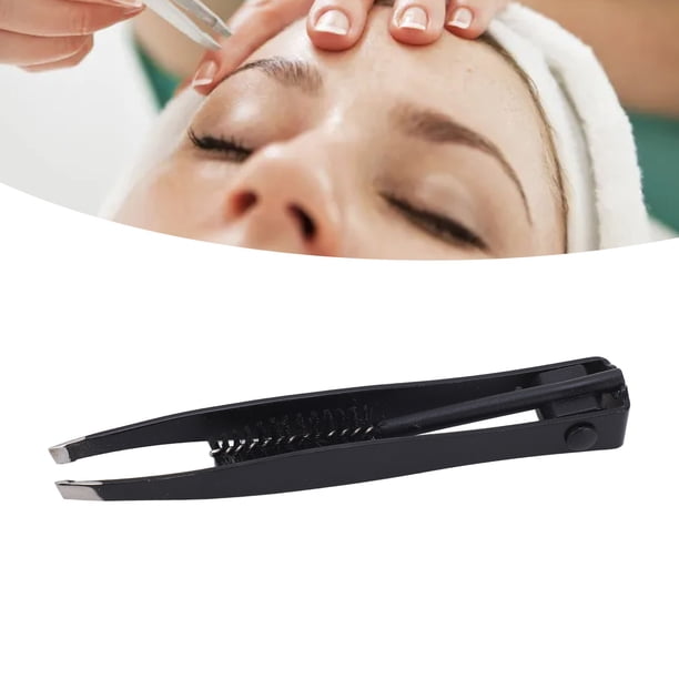 Pinzas Para Cejas, Tight Bite 2 En 1, Peine Para Cejas De Acero Inoxidable Para Maquillaje